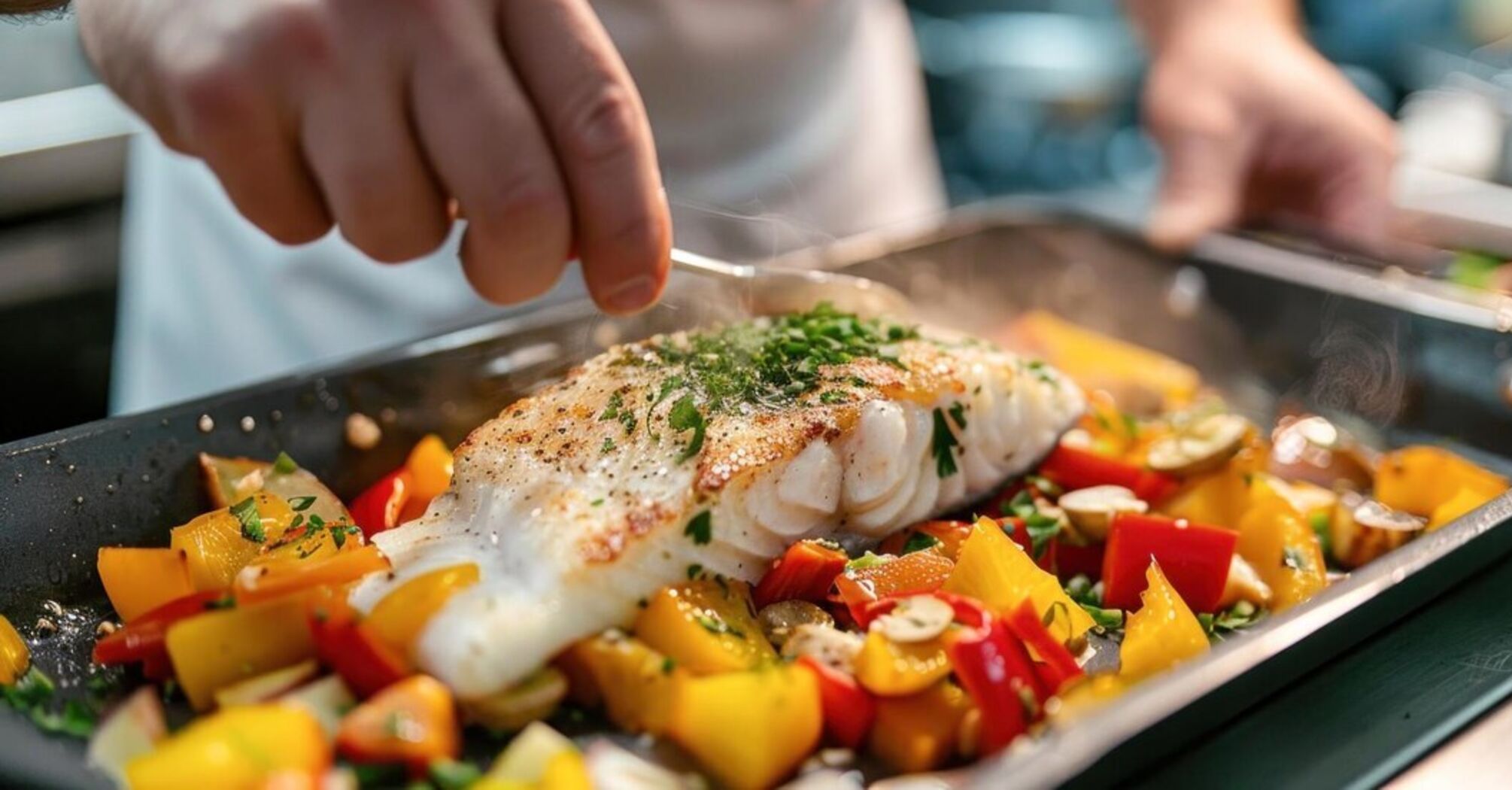 Baked healthy hake in the oven: a recipe for dinner in 30 minutes