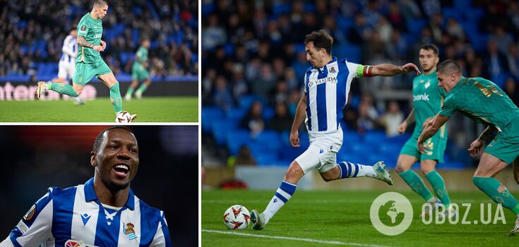 Dynamo loses to Real Sociedad in Europa League, conceding three goals in 14 minutes. Video