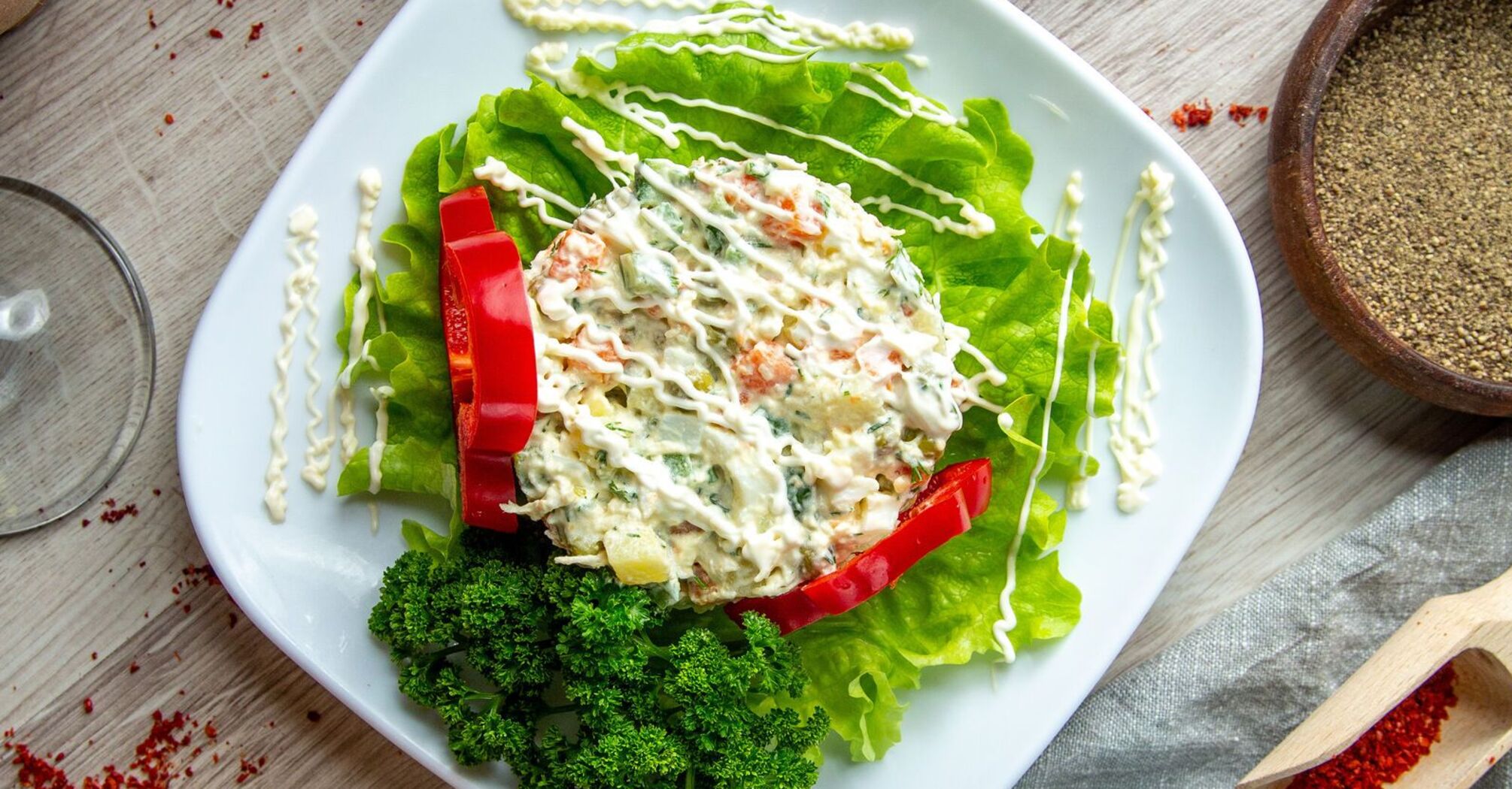 New Year's salad "Snow": how to make a hearty and tasty dish