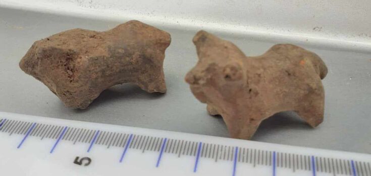 Archaeologists unearth clay figurines from the Early Iron Age near Halych, Ivano Frankivsk. Photo