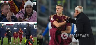 The 70-thousand-seat stadium in Rome gave a standing ovation to the Ukrainian national team player. Video