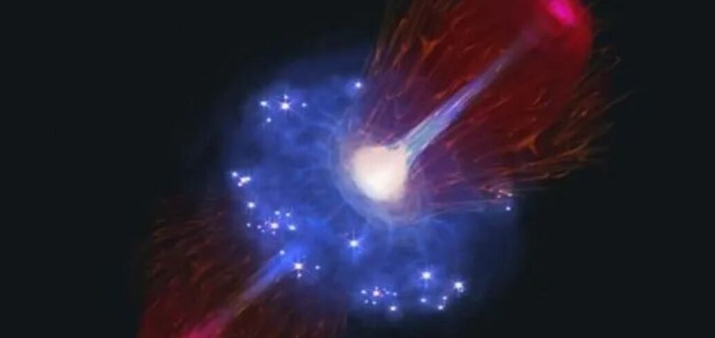 The James Webb Space Telescope captures a monster black hole dormant after "overeating" in the early Universe