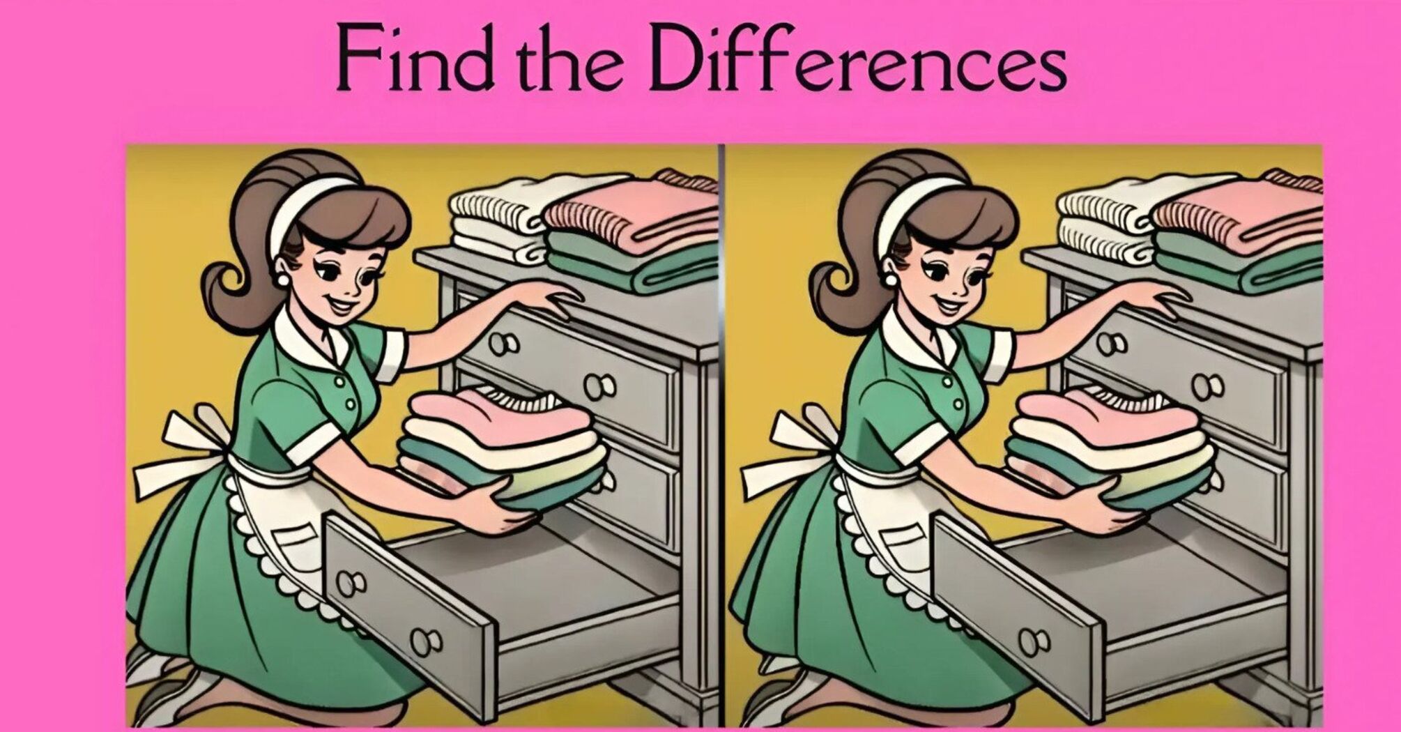 Find the three differences quickly: a tricky puzzle