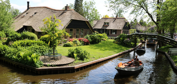 Boats to work: a village in the Netherlands reminds tourists of Venice