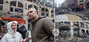 Klychko shows the consequences of the Russian missile attack on the center of Kyiv. Photo