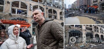 Klychko shows the consequences of the Russian missile attack on the center of Kyiv. Photo