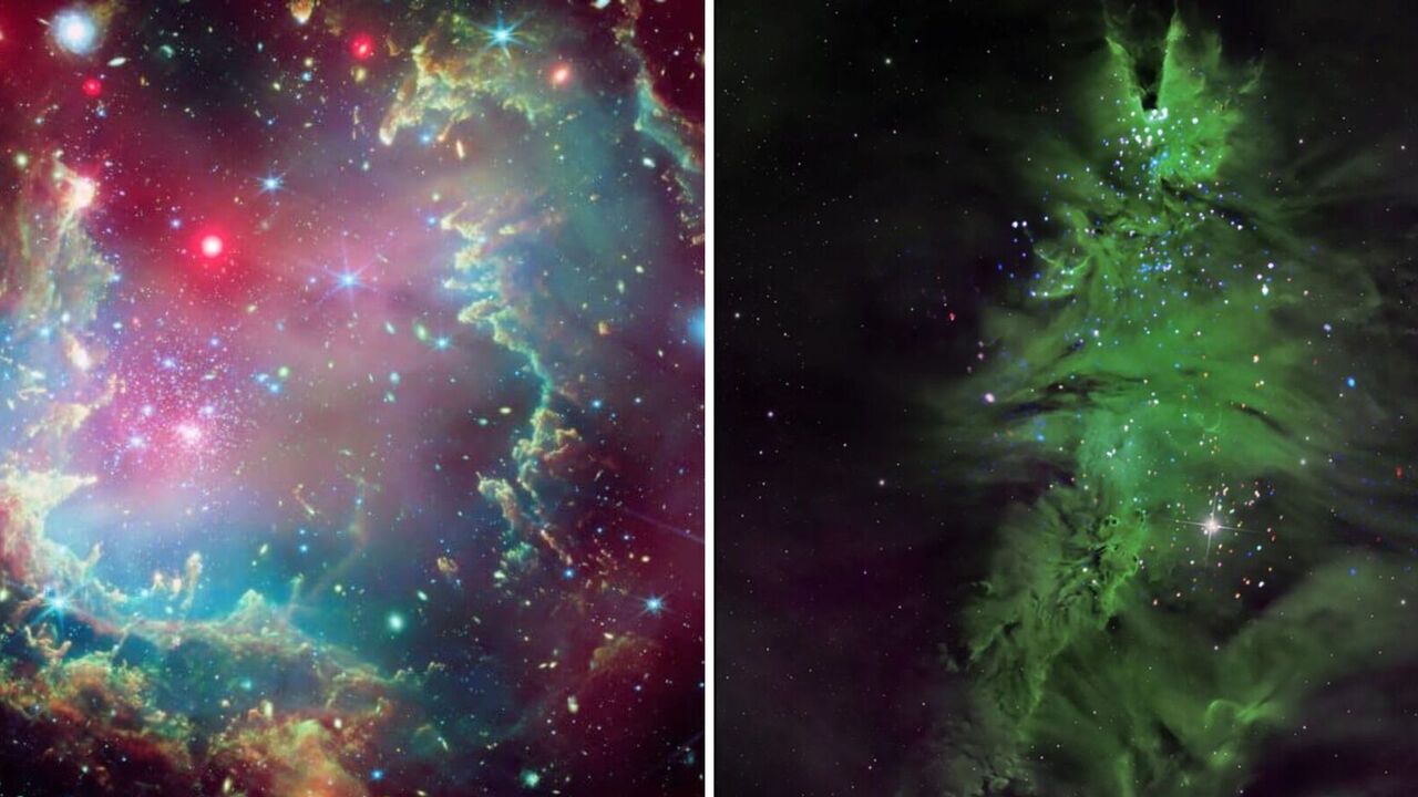 Astronomers have spotted a "wreath" and a "Christmas tree" in space. Photo