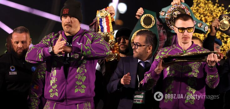 Usyk came out with a poster before the fight with Fury. Photo fact