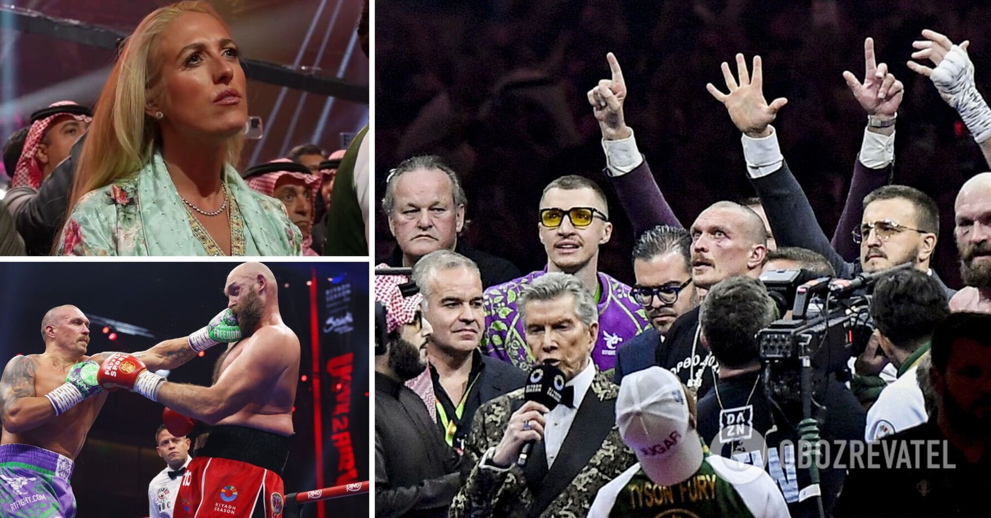 The camera caught Fury's wife, who was already celebrating when Usyk was announced the winner. Video