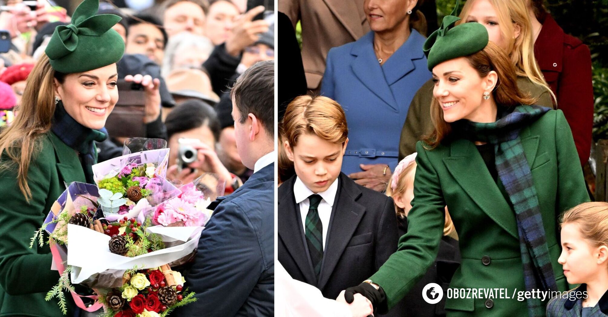 A rare appearance: after a difficult year, Kate Middleton congratulated citizens and received a gift. Photo