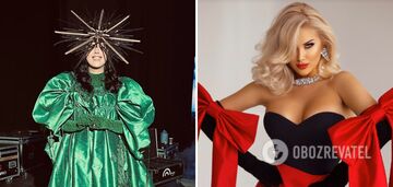 A star on the head, bows and fur: the stars showed impressive Christmas looks. Photo