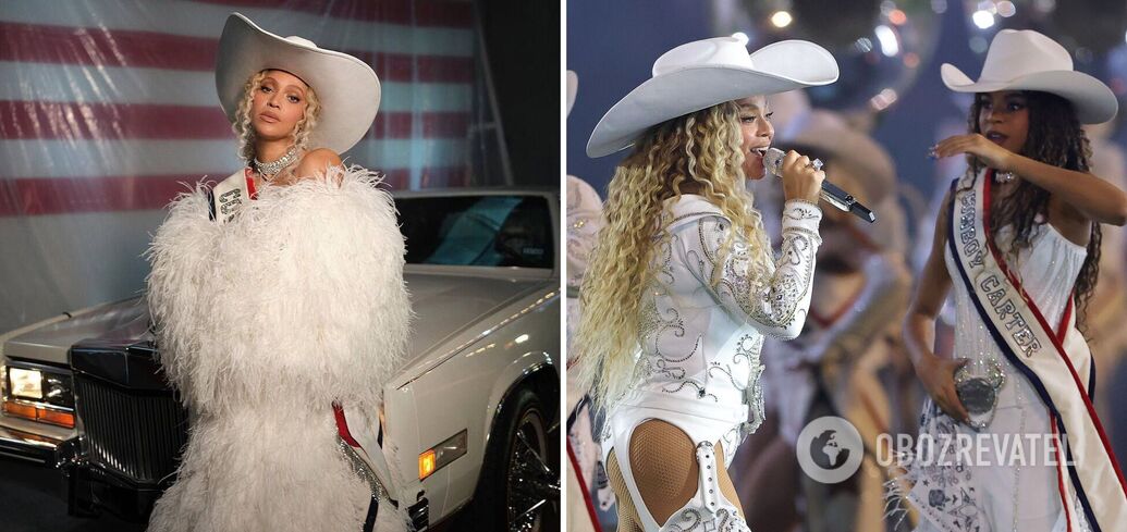 A Ukrainian brand dressed Beyoncé and her 12-year-old daughter for a historic performance during the halftime show of the NFL's Christmas game. Photos and videos