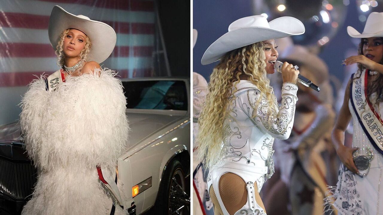 A Ukrainian brand dressed Beyoncé and her 12-year-old daughter for a historic performance during the halftime show of the NFL's Christmas game. Photos and videos