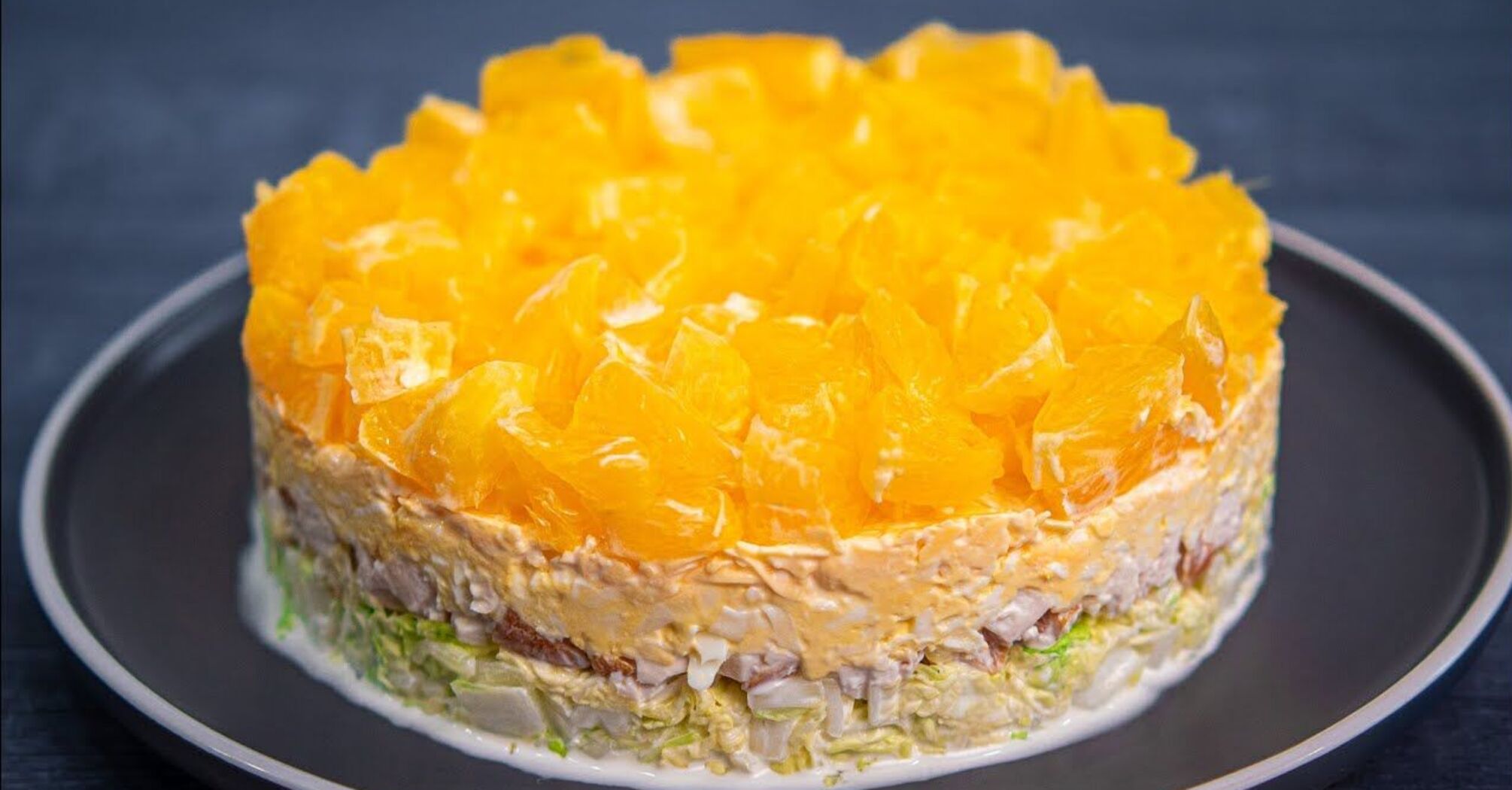 What a tasty salad with oranges to cook for the New Year: better than "Olivier" and "Shuba"
