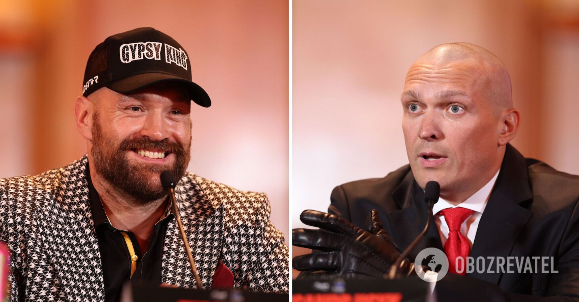 Fury called Usyk a "sexy beast" and made the Ukrainian laugh