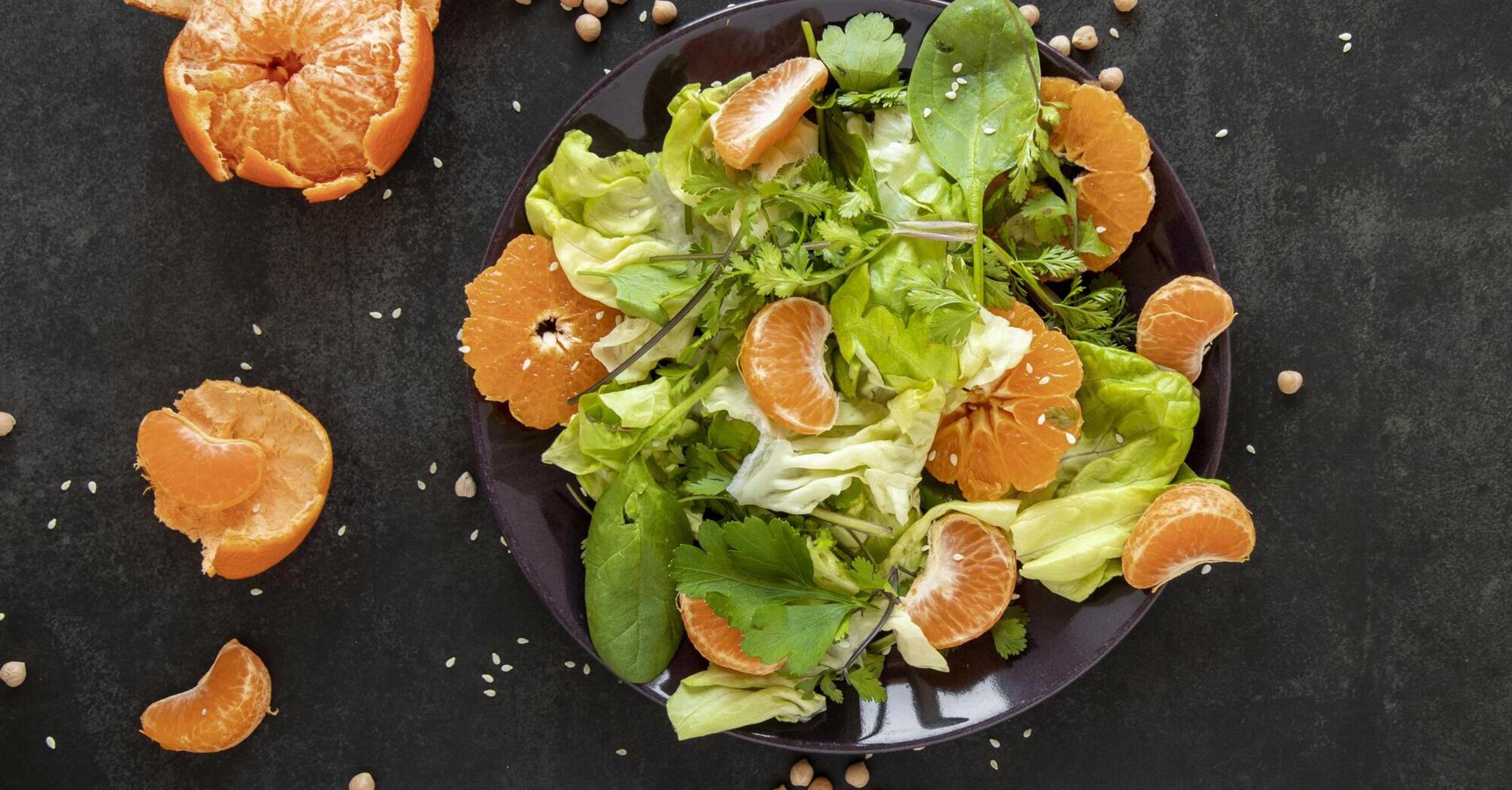 The most popular New Year's salad with tangerines that conquered the whole world: cooking together