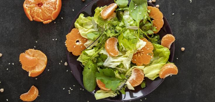 The most popular New Year's salad with tangerines that conquered the whole world: cooking together