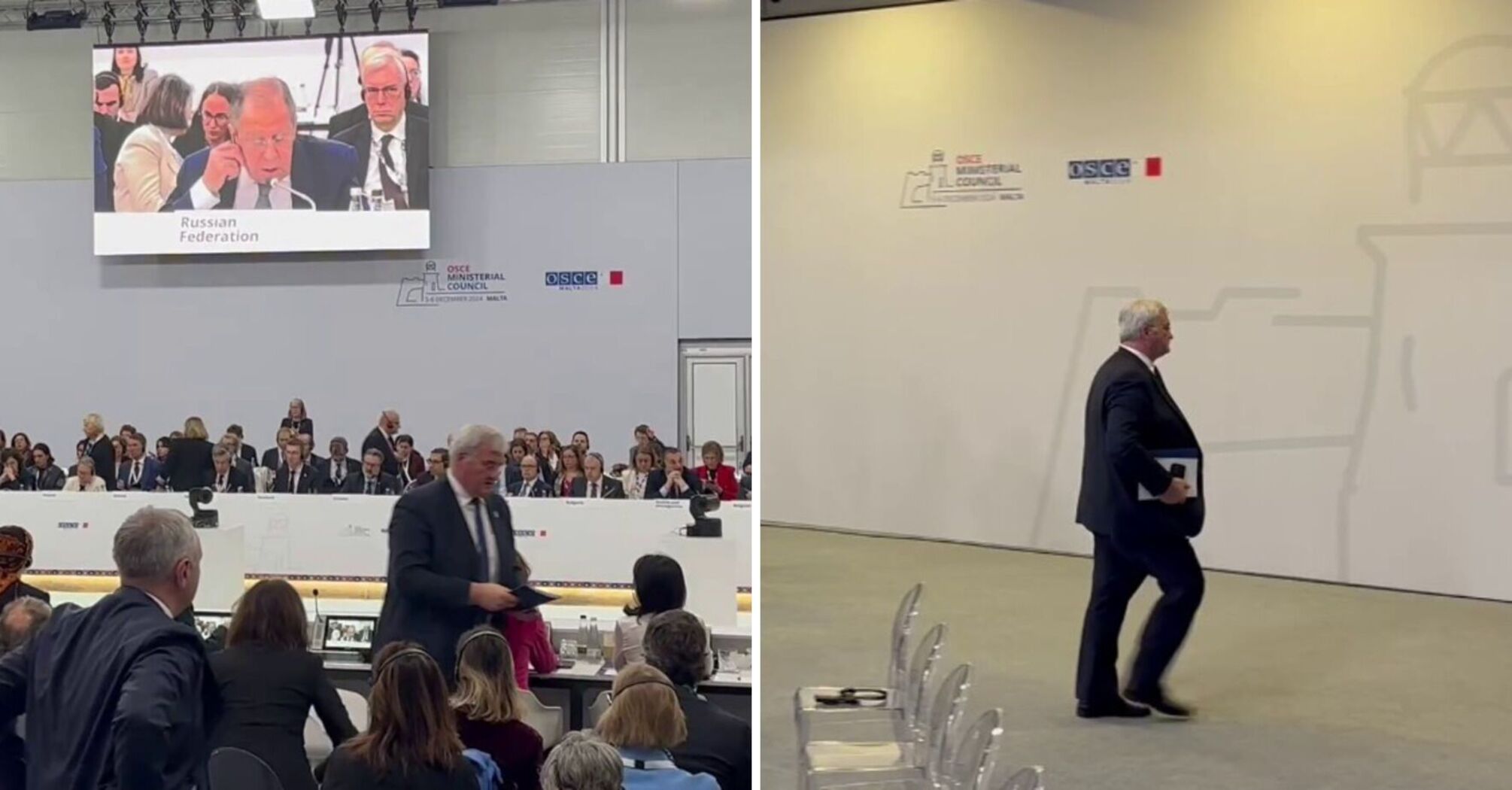 Sybiha walks out of the OSCE hall before Lavrov's speech: a number of other diplomats did the same. Video