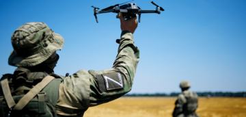 Rosyjski okupant z bezzałogowego statku powietrznego