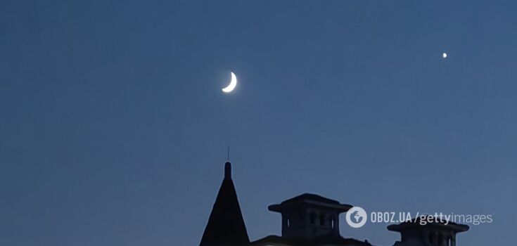 Romantic meeting of Moon and Venus: users share photos of a "cosmic date" from around the world