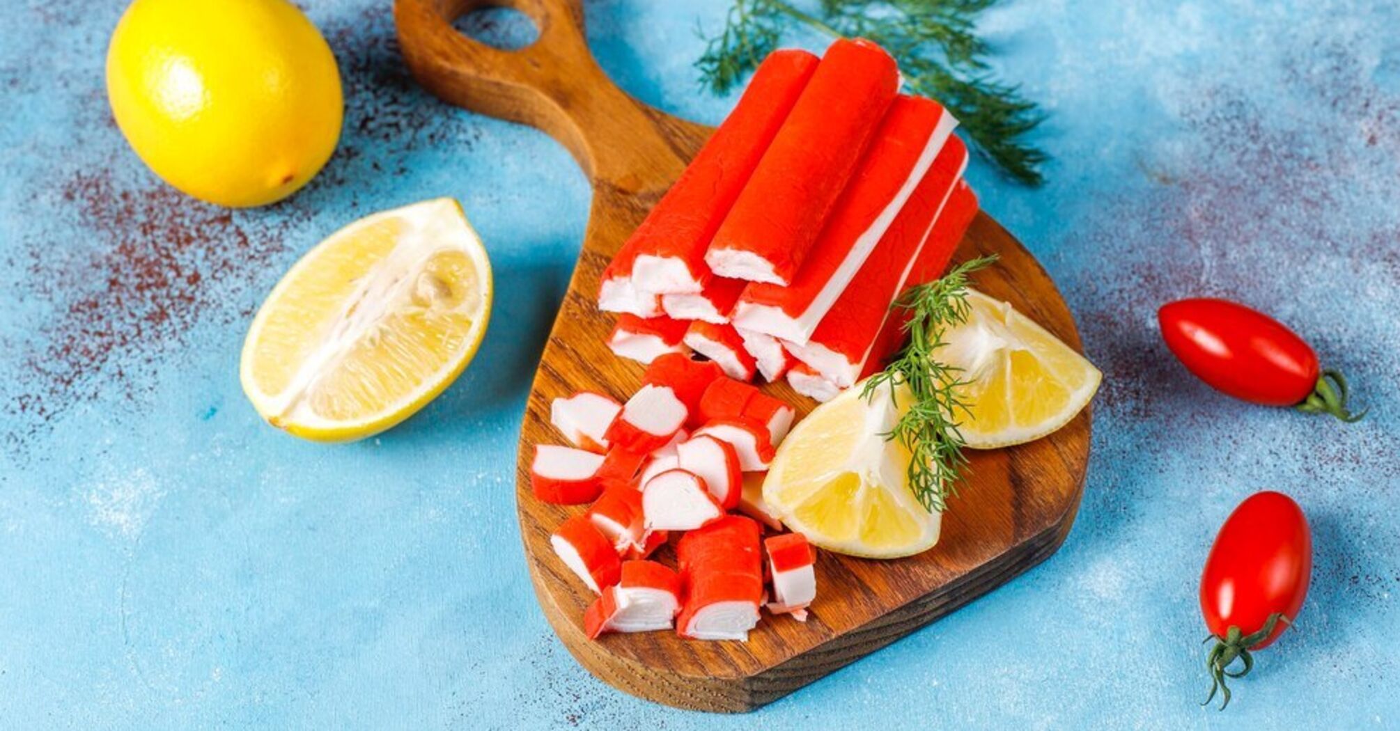 An original crab stick appetizer for the New Year: it's easy to prepare