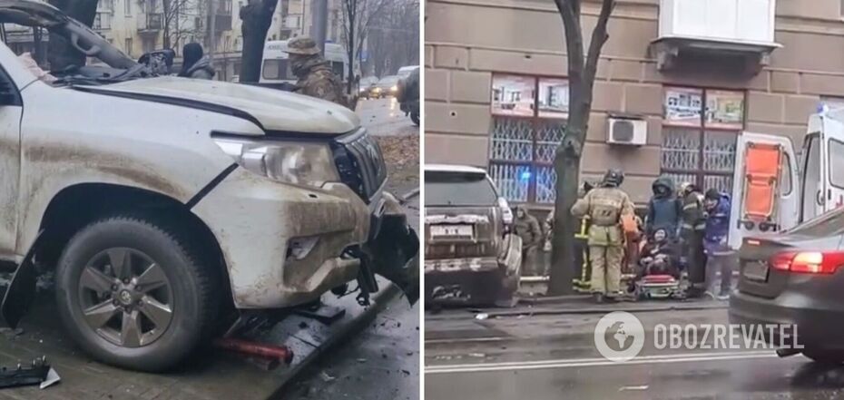 W Doniecku wysadzono w powietrze samochód byłego naczelnika więzienia w Ołeniwce, w którym zginęli ukraińscy więźniowie: zginął, a jego żonie urwało nogę. Zdjęcia i wideo