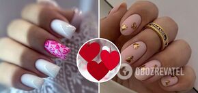 Manicure with hearts: 14 beautiful nail designs for Valentine's Day