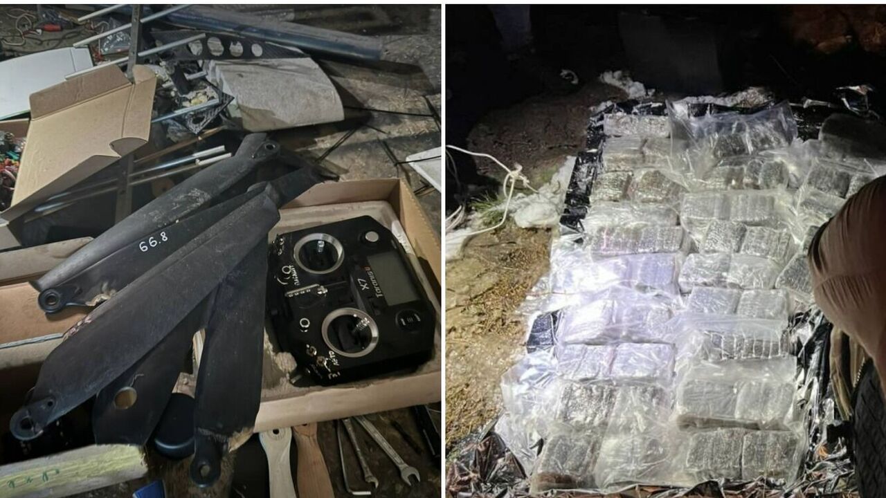 Ukrainian border guards landed a drone with 22 kg of drugs worth UAH 13 million. Photo