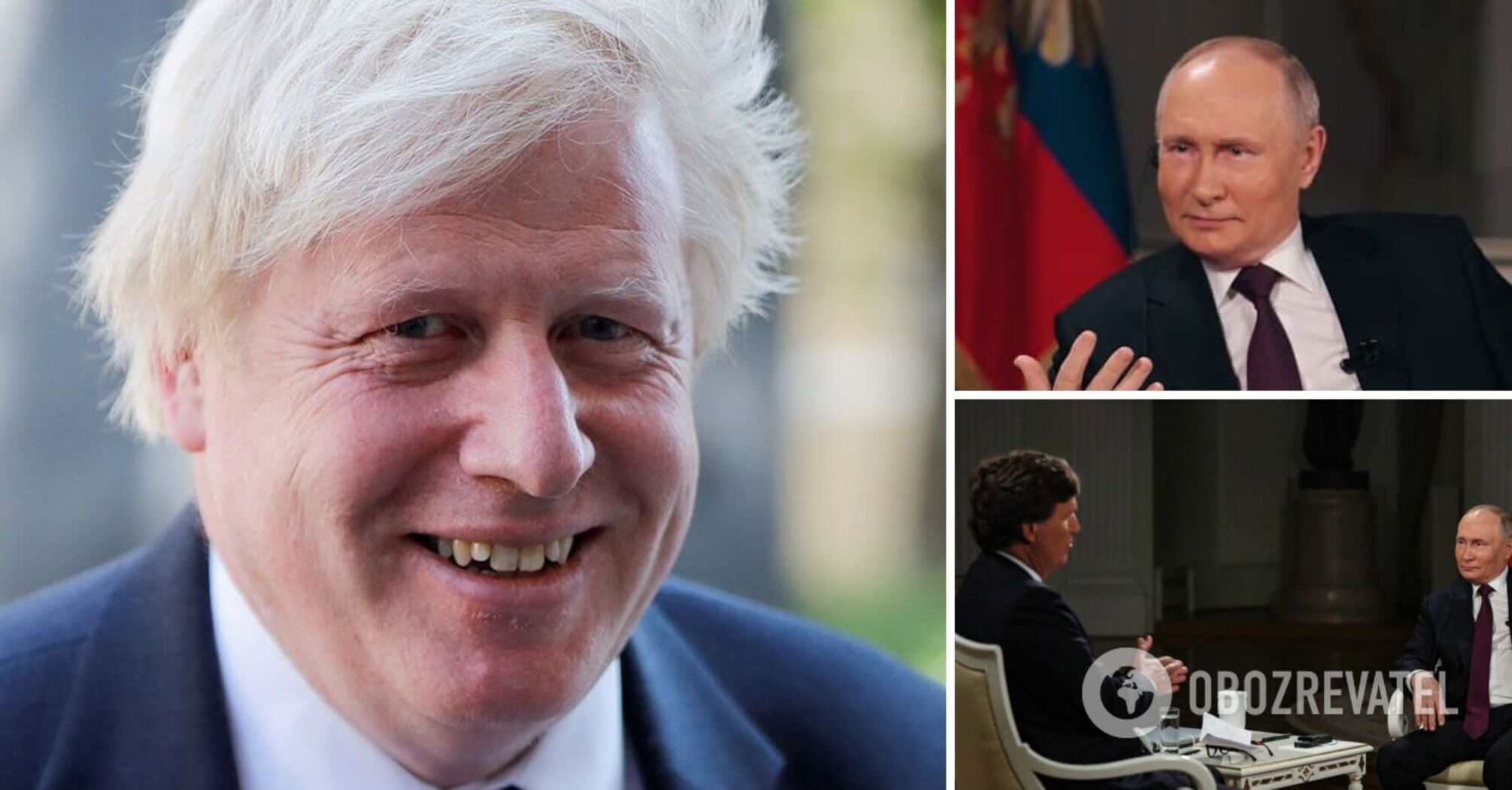 Boris Johnson o wywiadzie Putina z Carlsonem: To było jak scenariusz Hitlera