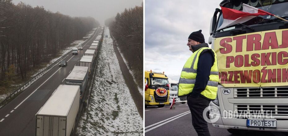 Poles block the border of Ukraine