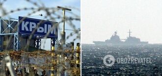 Explosions erupt in Crimea as Russian large landing ship attacked: the occupants gather forces to save it. Photos