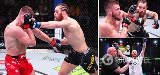 The Ukrainian won a sensational victory in the UFC in a fight with a knockdown. Video.