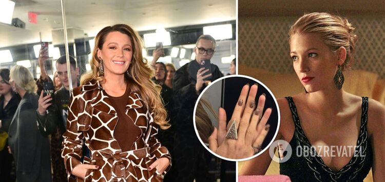 Gossip Girl star Blake Lively showed her trendy animal print manicure
