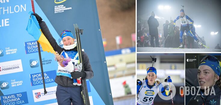 "F*ck, we have to keep the pace". A Ukrainian woman sets a record at the Biathlon World Championships and can't contain her emotions on air. Video