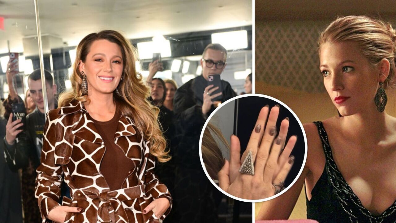 Gossip Girl star Blake Lively showed her trendy animal print manicure