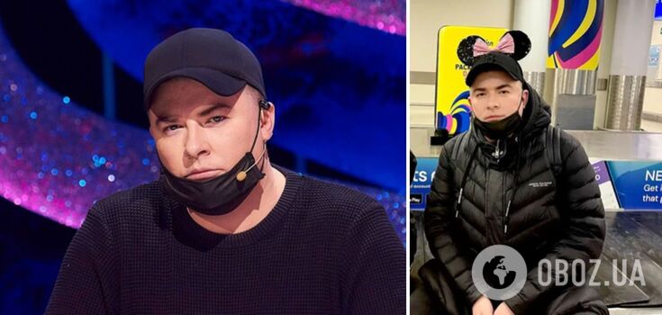 It has to do with the war. Andriy Danylko explains why he always wears a black mask on his chin