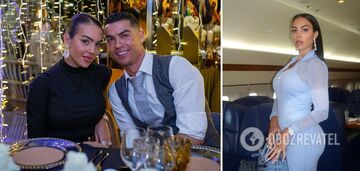 An Iranian newspaper "cut off" the lush buttocks of Cristiano Ronaldo's fiancée in a family photo. Photos before and after