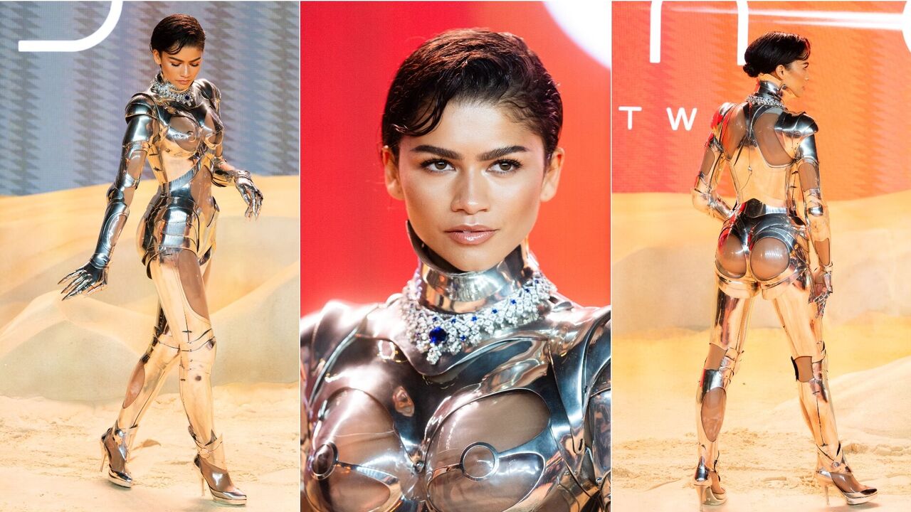 Zendaya, wearing a see-through robot costume from Mugler's 1995 collection, shocked the audience at the Dune: Part Two premiere