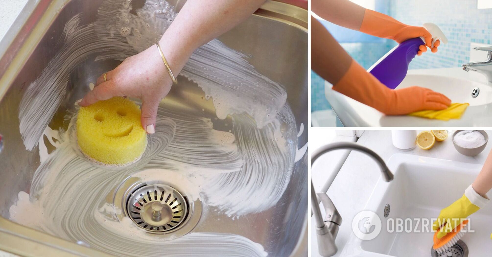 How to clean the sink from limescale and yellowing: proven methods