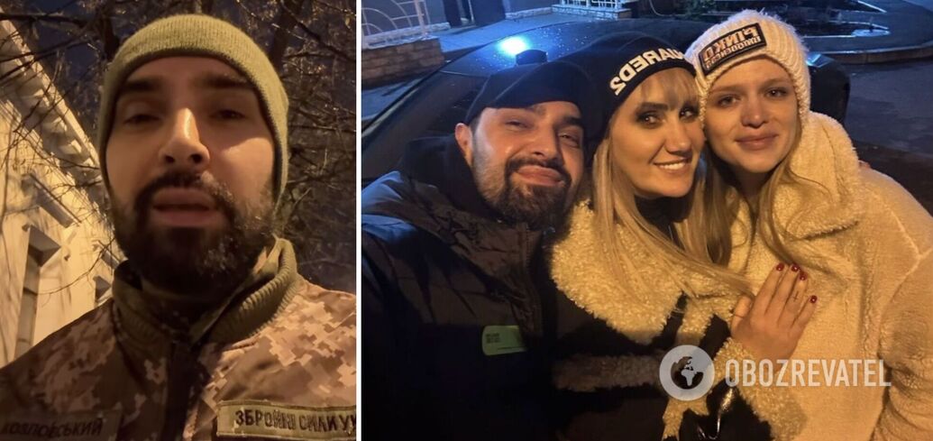 Kozlovskyi, who was recently spotted in Kyiv with his girlfriends, put on a military uniform again and appealed to Ukrainians