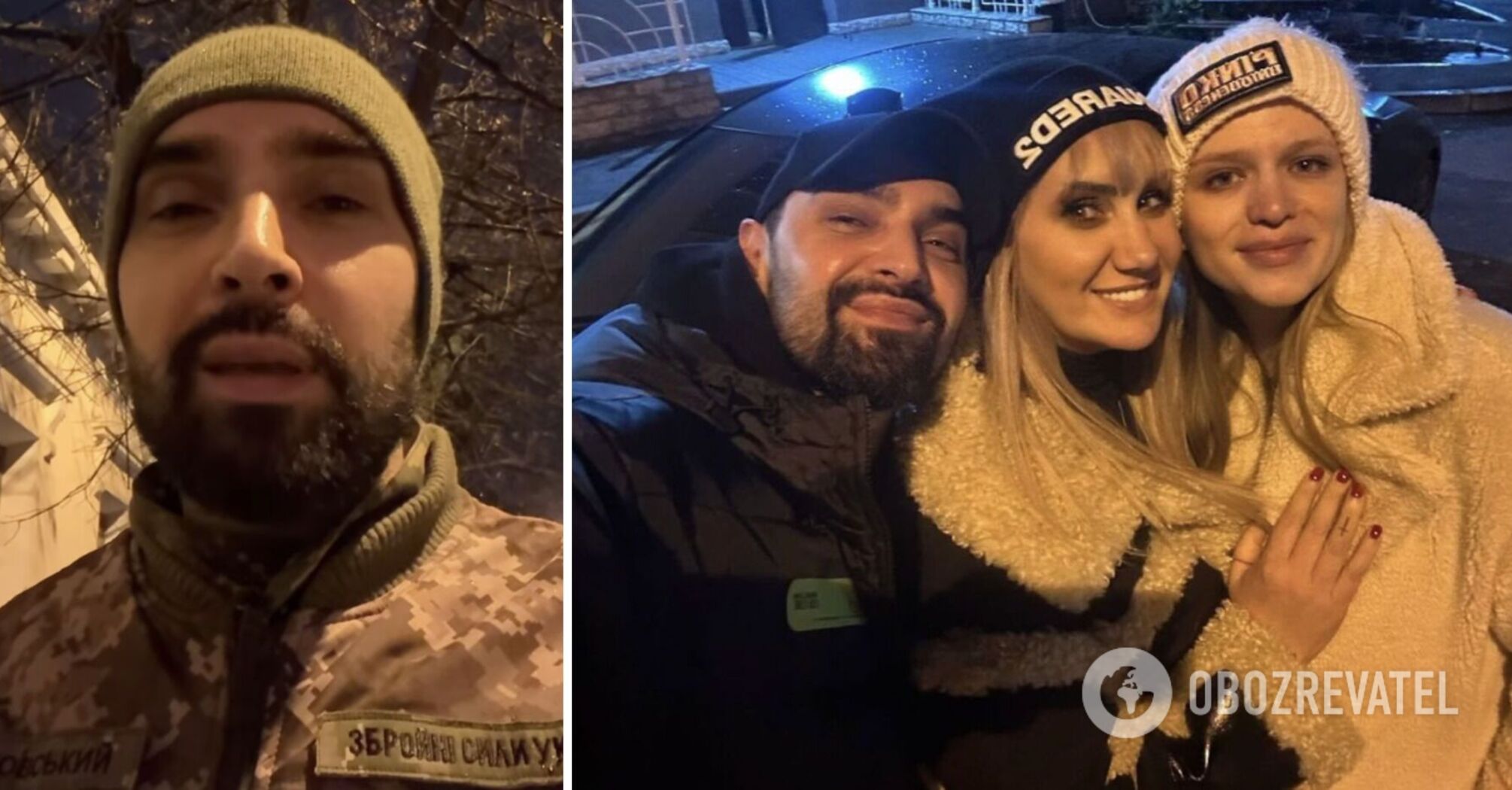 Kozlovskyi, who was recently spotted in Kyiv with his girlfriends, put on a military uniform again and appealed to Ukrainians