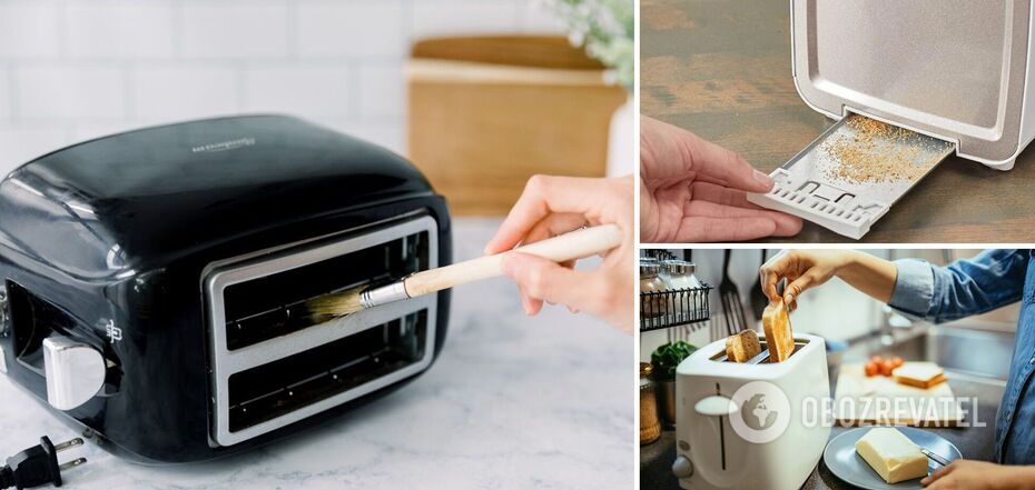 How to clean a toaster from crumbs and soot an easy method