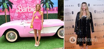 Już nie w różu: gwiazda 'Barbie' Margot Robbie zaskoczyła stylowym wyglądem z czarną skórzaną peleryną. Zdjęcie