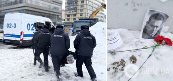 Police detain more than 100 people throughout Russia for laying flowers in memory of Navalny. Photos
