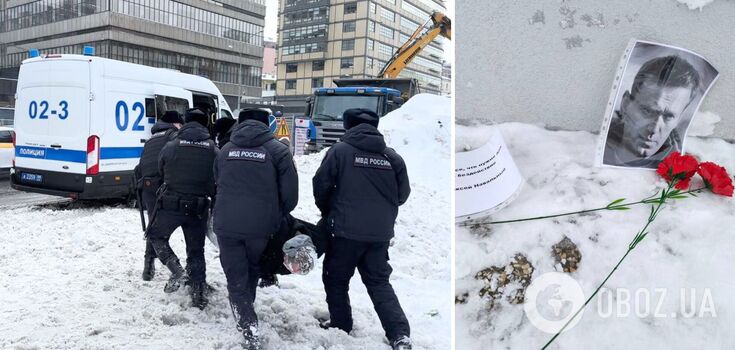 W Rosji około 300 osób przyszło złożyć kwiaty ku pamięci Nawalnego, tylko po to, by zostać zatrzymanym przez policję. Zdjęcia i wideo