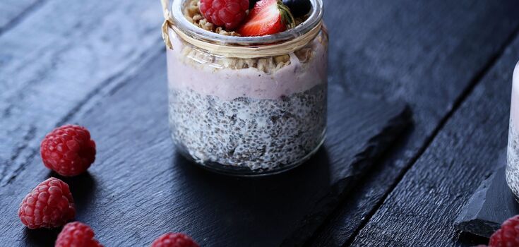 Chia pudding with pumpkin puree in a glass: get ready for a vitamin boost