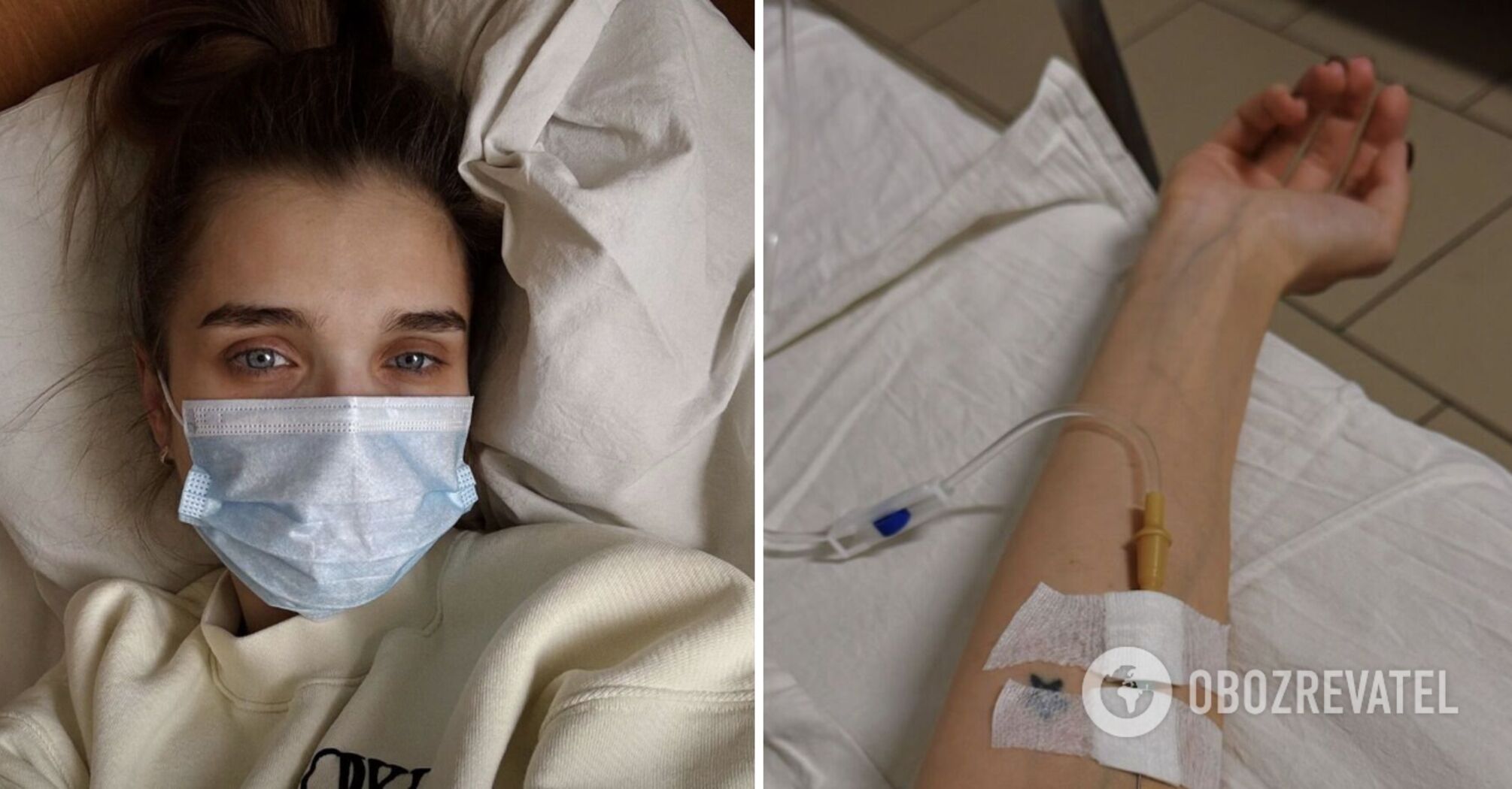 "Darkness in my eyes, sand in my mouth, I have already lost 3 kg." Sasha Bo was admitted to the hospital and showed up under a drip