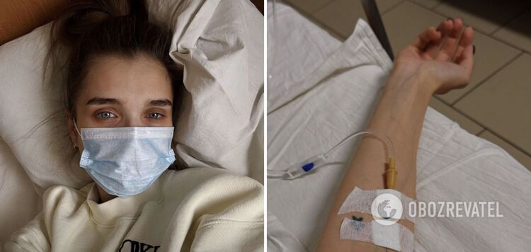 "Darkness in my eyes, sand in my mouth, I have already lost 3 kg." Sasha Bo was admitted to the hospital and showed up under a drip