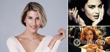 In seductive lingerie and with a cigarette in her mouth. Anita Lutsenko repeated the legendary image of Monica Bellucci