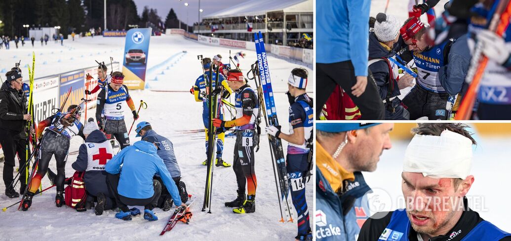 A rifle to the head, covered in blood. An emergency occurred in the last race of the Biathlon World Championships